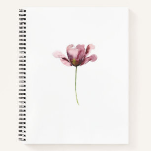 Rosa Tulpe Blume Aquarell Notizbuch