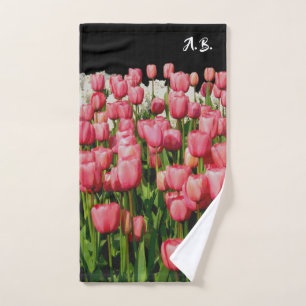 Rosa Tulpe-Frühlings-Entwurfs-Wohngestaltung Badhandtuch Set