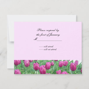 Rosa Tulpen Antwortkarte RSVP Karte