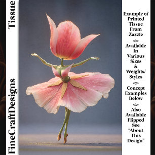 Rosa Tulpen-Blumen-Fee-Ballerina DJ7L Decoupage Seidenpapier
