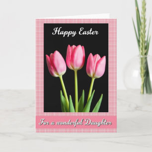Rosa Tulpen-Blüten-Grußkarte Karte