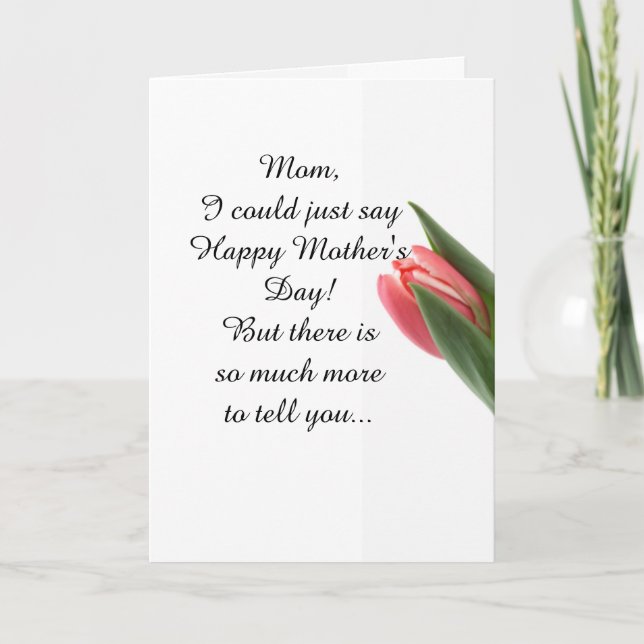 Rosa-Tulpen der Mutter Tagesvon der Tochter Dankeskarte (Vorderseite)