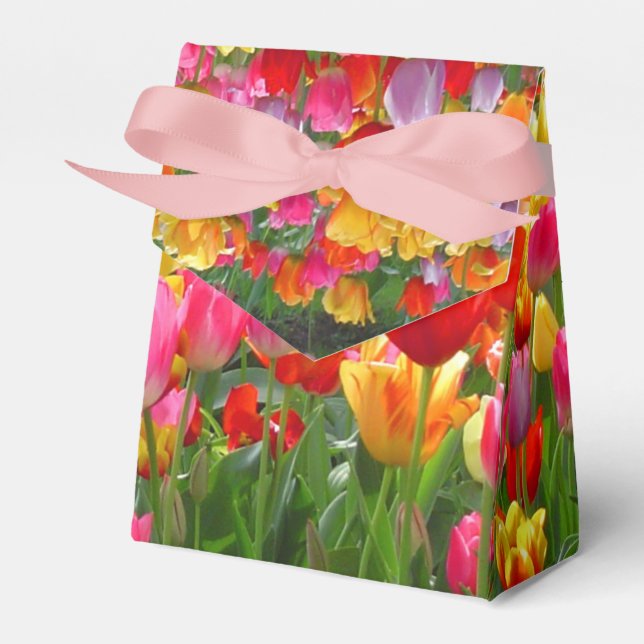 Rosa Tulpen Geschenkschachtel (Vorderseite)
