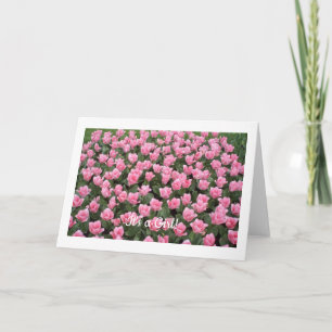 Rosa Tulpen Grußkarte Karte