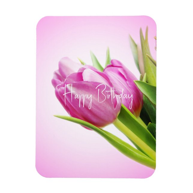 Rosa Tulpen Magnet (Vertikal)