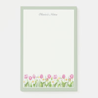 Rosa Tulpen Narzissen Frühlingsblumen Post-it Note