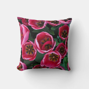 Rosa Tulpen Schönheit Kissen