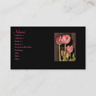 Rosa Tulpen-Visitenkarte Visitenkarte