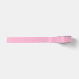 Rosa Tupfen-Babyparty Satinband