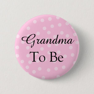 Rosa Tupfen-Großmutter-Knopf Button