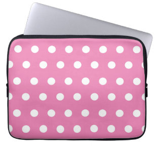 Rosa Tupfen Laptopschutzhülle