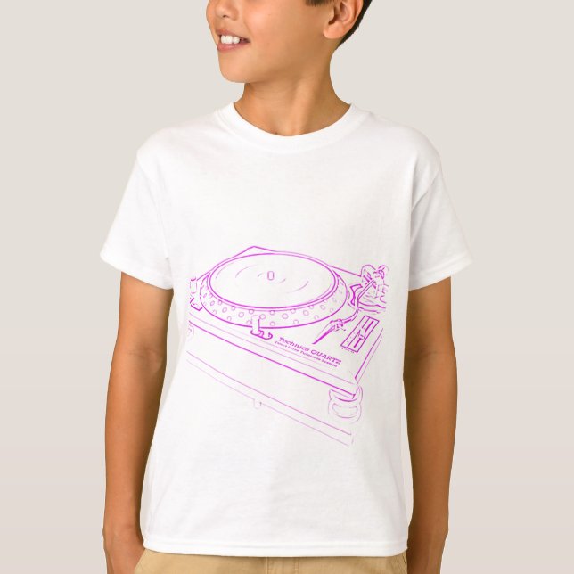 Rosa Turntable T-Shirt (Vorderseite)