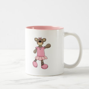 Rosa Tutu Ballerina Ballettbär Zweifarbige Tasse