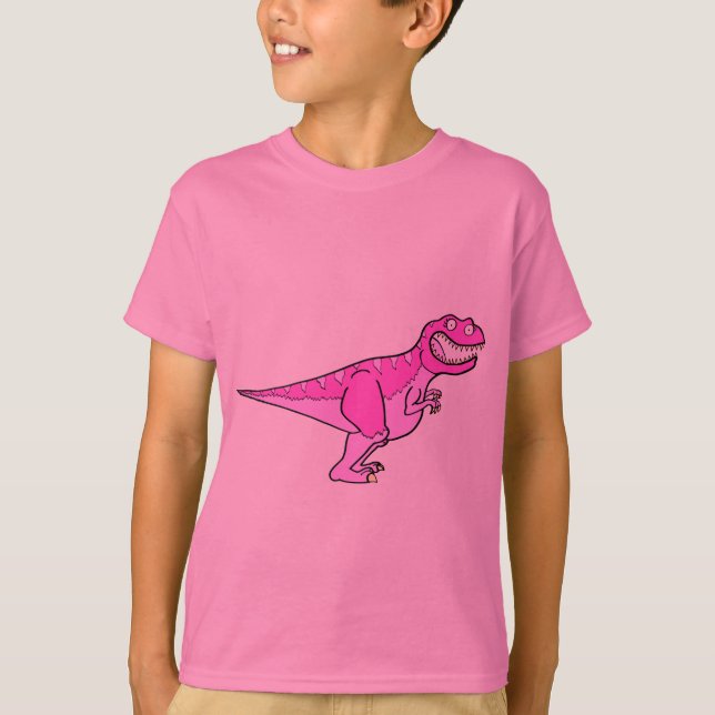 Rosa Tyrannosaurus Rex T-Shirt (Vorderseite)