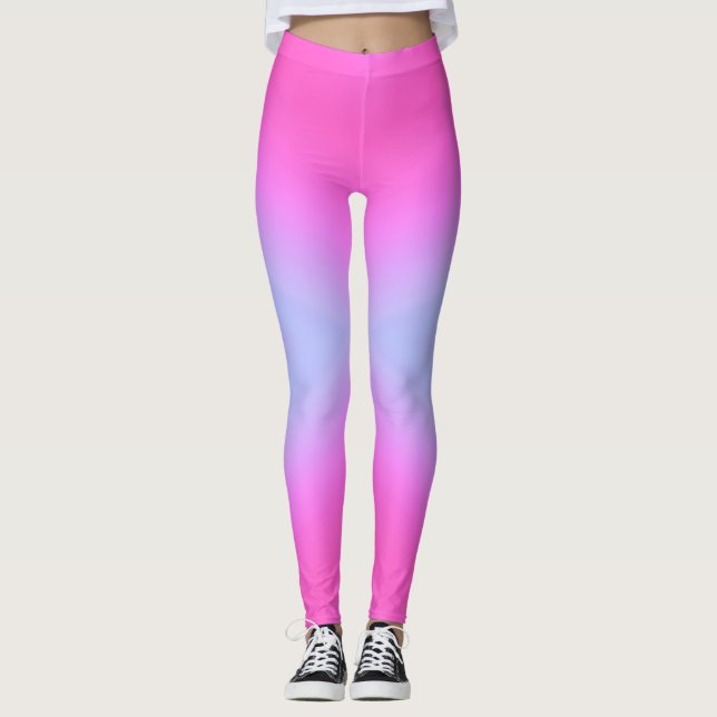 Rosa u. blaue Leggings (Vorderseite)