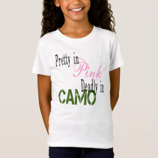 Rosa u. Camouflage T-Shirt
