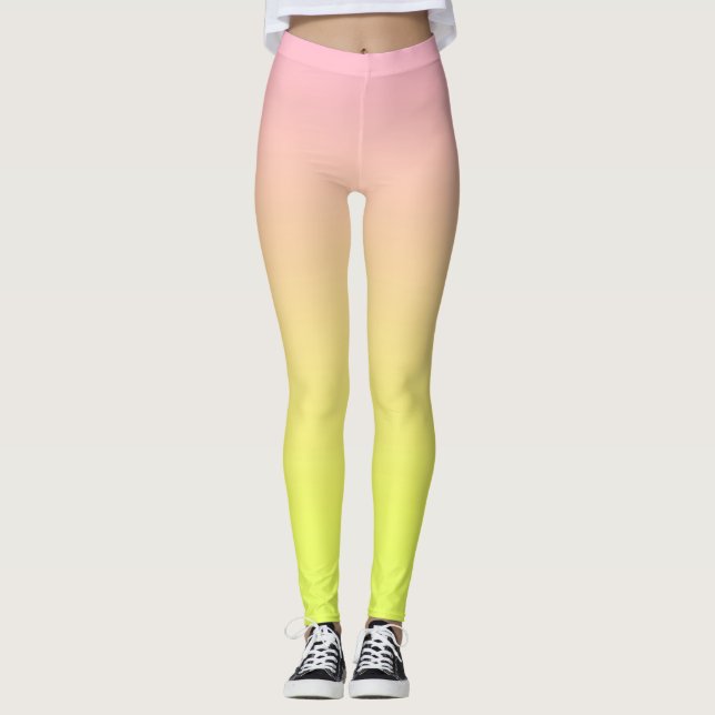 Rosa u. gelbe Leggings (Vorderseite)
