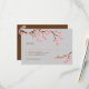 Rosa u. graue Kirschblüten-Frühlings-Hochzeit RSVP Karte (Vorderseite/Rückseite Beispiel)
