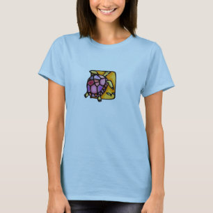 Rosa u. lila Mosaikart Schildkröte-T-Shirt T-Shirt
