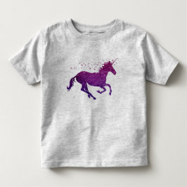 Rosa u. lila Unicorn-Schein-Spitze Kleinkind T-shirt