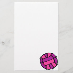 Rosa u. lila Volleyball Briefpapier