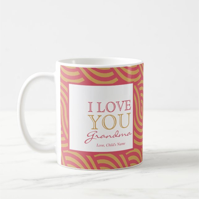 Rosa u. orange Strudel-Tasse $15,95 Kaffeetasse (Links)