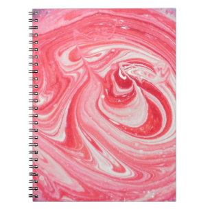 Rosa-u. Weiß-Strudel-Notizbuch Notizblock