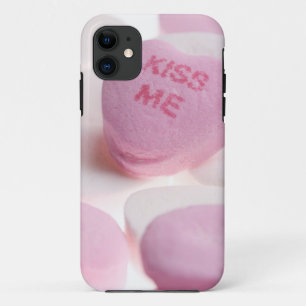 Rosa u. weiße Süßigkeits-Herzen küssen mich Case-Mate iPhone Hülle