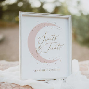 Rosa Über dem Mond Dusche Süßigkeiten und Leckerei Poster