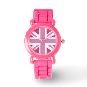 Rosa uk Flag, Gewerkschaft Jack, Gewerkschaft Flag Armbanduhr