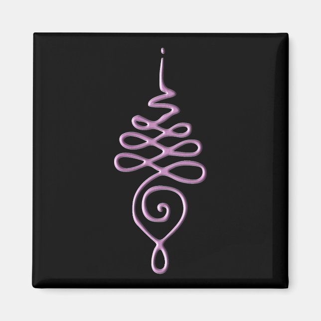 Rosa Unalome Magnet (Vorne)