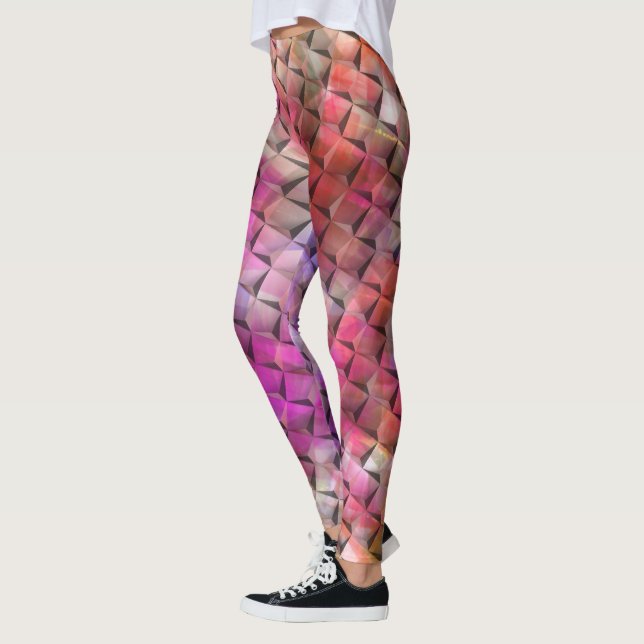 rosa und 3D oder dreieckig Leggings (Links)