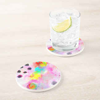 Rosa und Aqua Abstrakt Getränkeuntersetzer