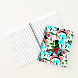 Rosa und Aqua abstrakt Notizbuch