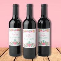 Rosa und Aqua-Blume mit Kreuzbaby Taufe