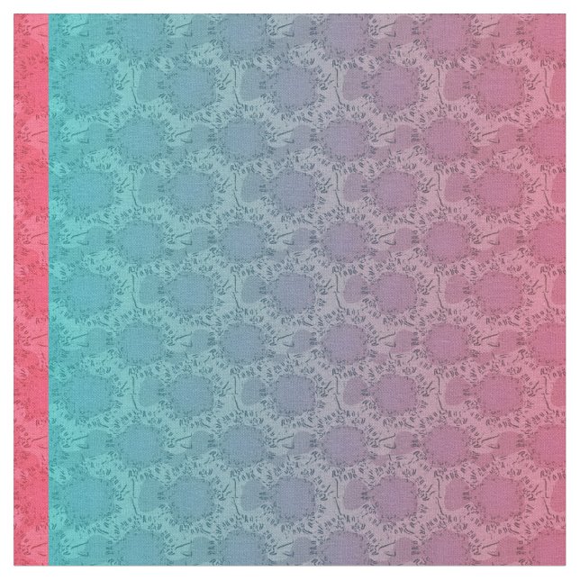 Rosa-und Aqua-Muster Stoff (Nahaufnahme)