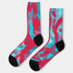Rosa und Aqua Socken