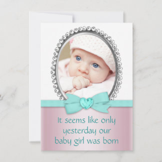 Rosa und Aquamarin blau süß 16 Party Einladung