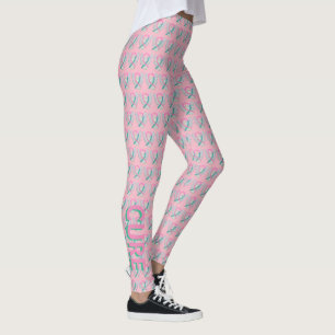 Rosa und Aquamarine Leggings zur Sensibilisierung