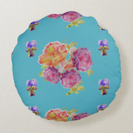 Rosa und Aquamarine Rose Rose Dekor Kissen