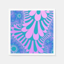 Rosa und Aquamarine Schleife Serviette