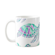 Rosa und Aquamarine Tasse