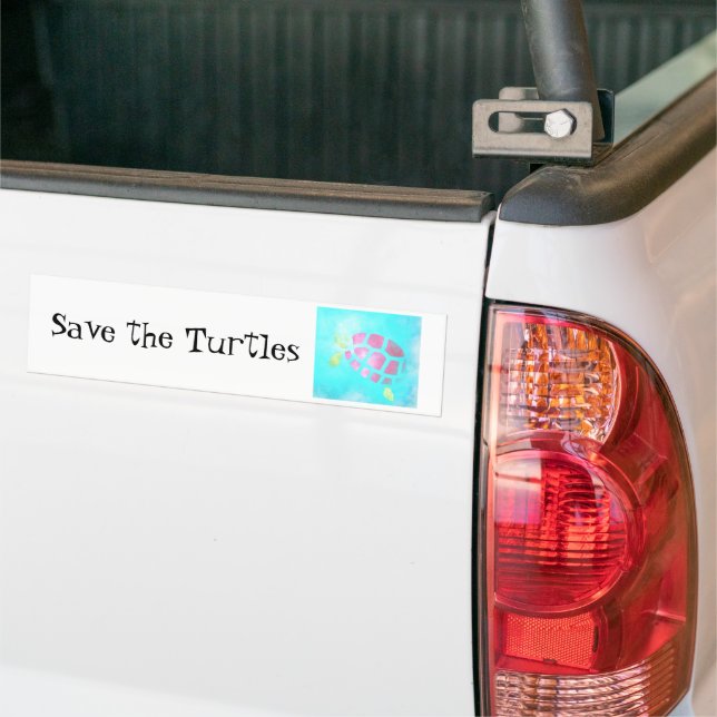 Rosa und Aquamarine Wasserfarbe Rettete die Schild Autoaufkleber (Auf Lkw)