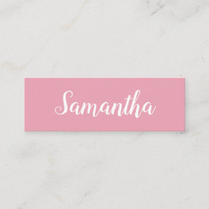 Rosa und aquamariner Minimalistischer Entwurf Mini Visitenkarte