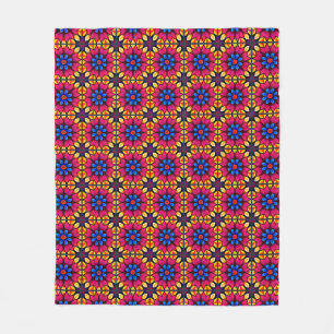Rosa und Aquamariner Vintager mediterraner Stil Fleecedecke