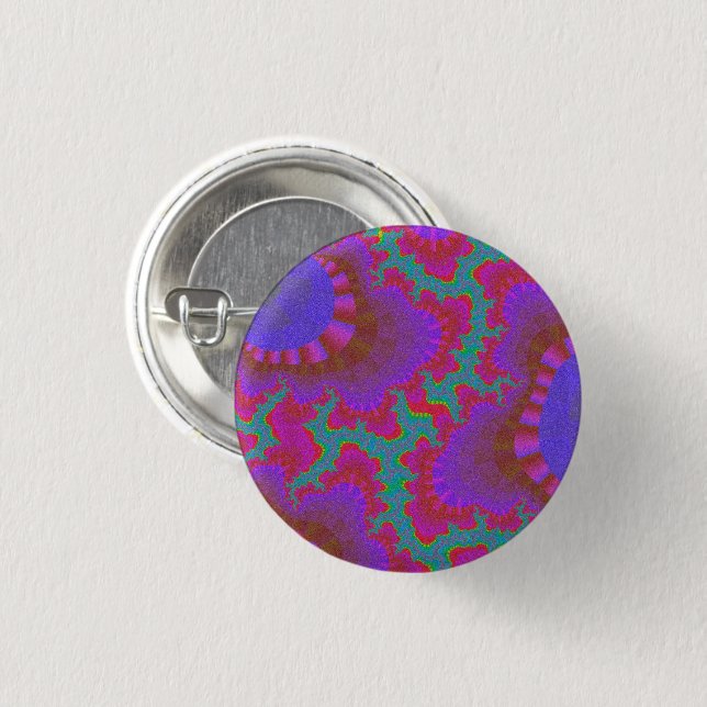 Rosa und Aquamarines Regenbogengetriebe Button (Vorne & Hinten)