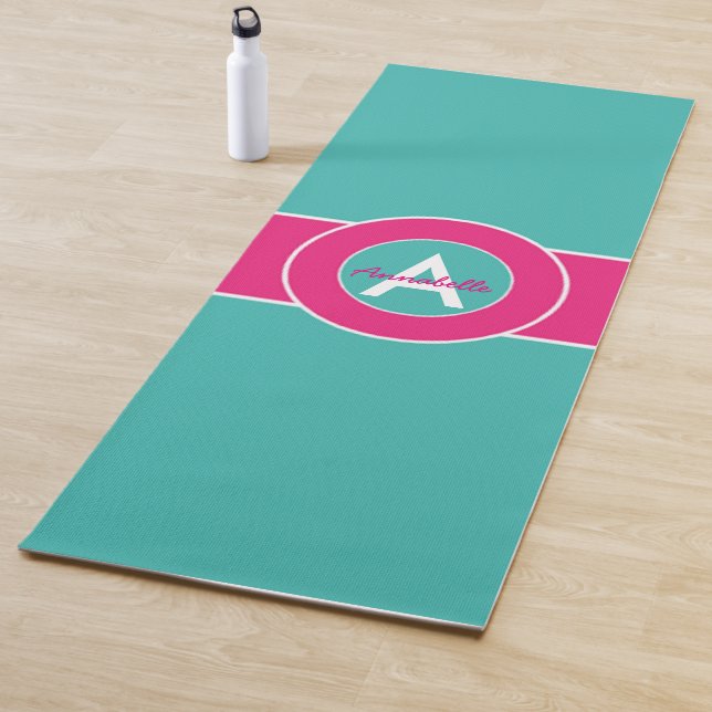 Rosa und aquamarines yogamatte (Beispiel)