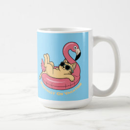 Rosa und Beige Spielurlaub benutzerdefinierter Nam Kaffeetasse