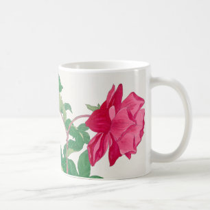 Rosa und blassorange Rose Blume Kaffeetasse