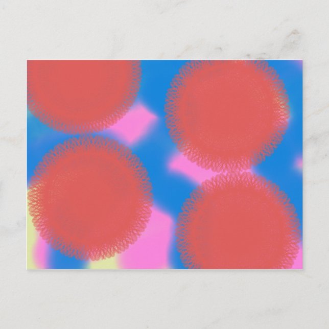 Rosa und Blau 56789 abstrakte Kunst Postkarte (Vorderseite)